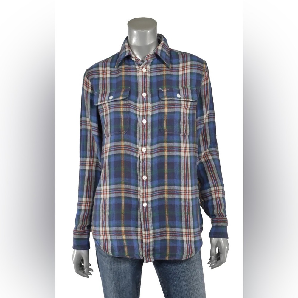 Polo Ralph Lauren Relaxed Fit Plaid Flannel Work Shirt - Large Women’s